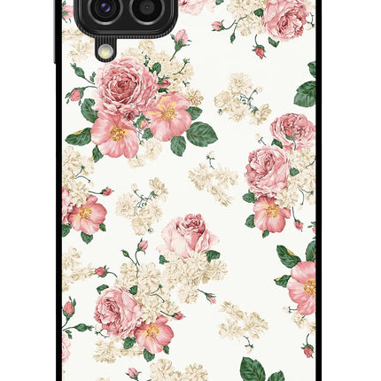 Flowers Samsung F62 Glass Case Back Cover by Casekaro