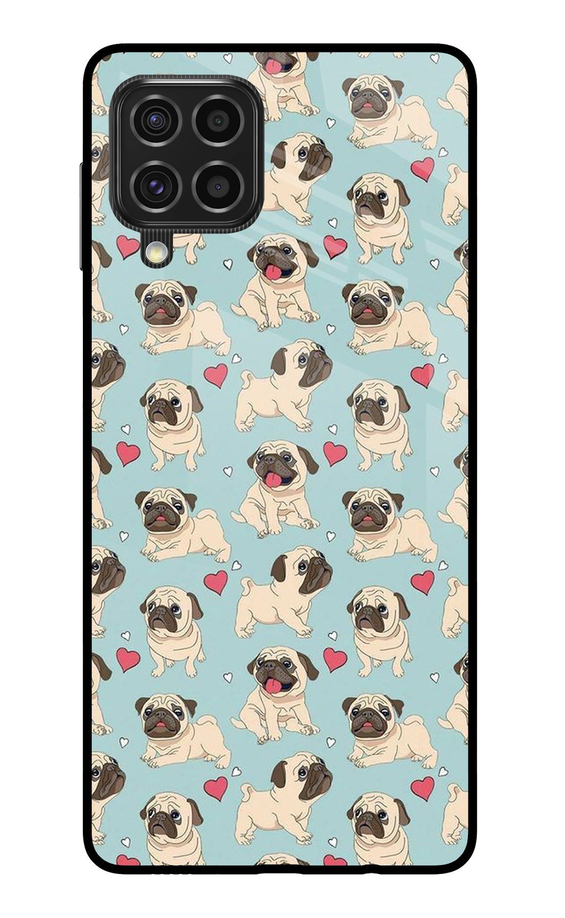 Pug Dog Samsung F62 Glass Case