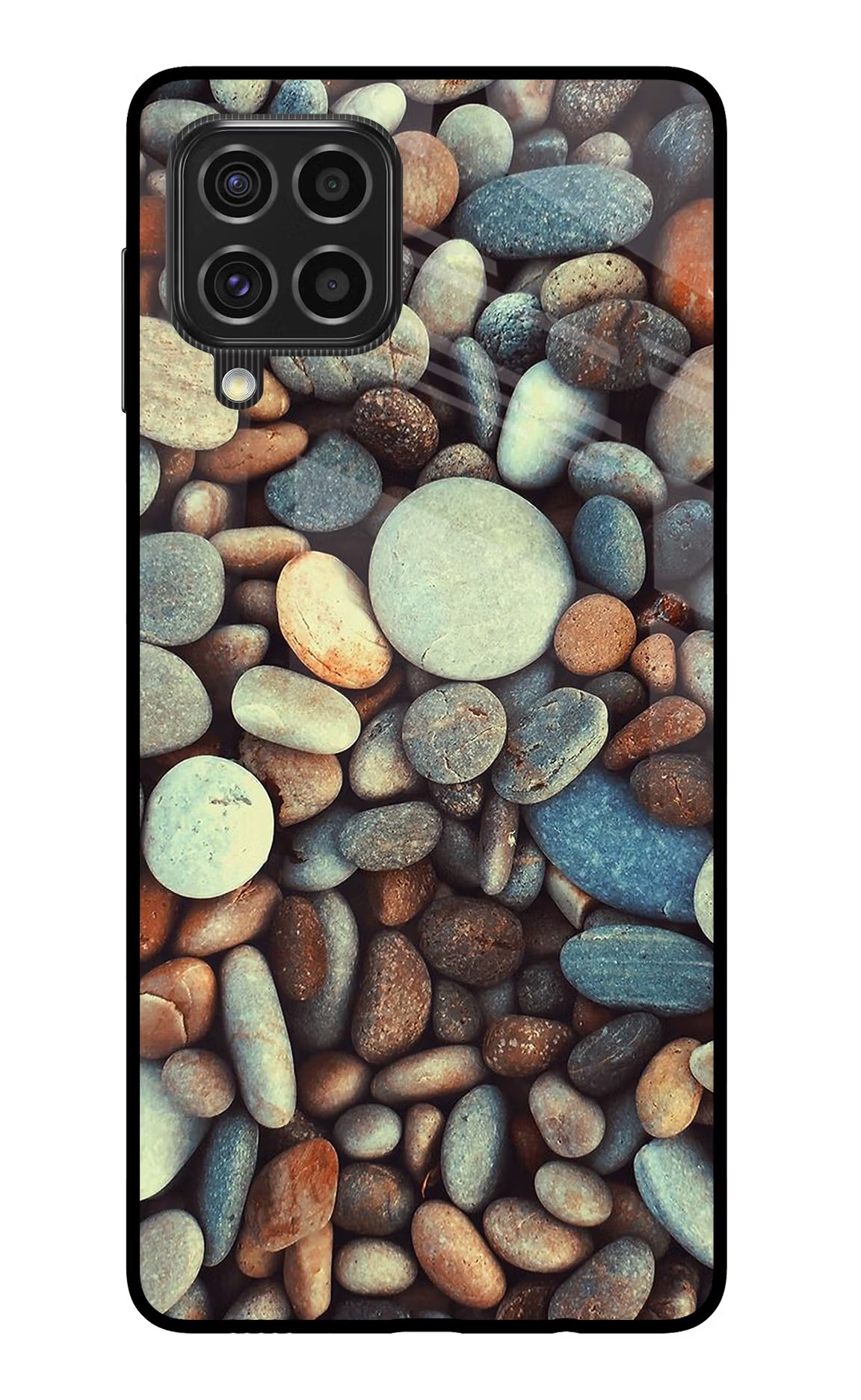Pebble Samsung F62 Glass Case Back Cover by Casekaro