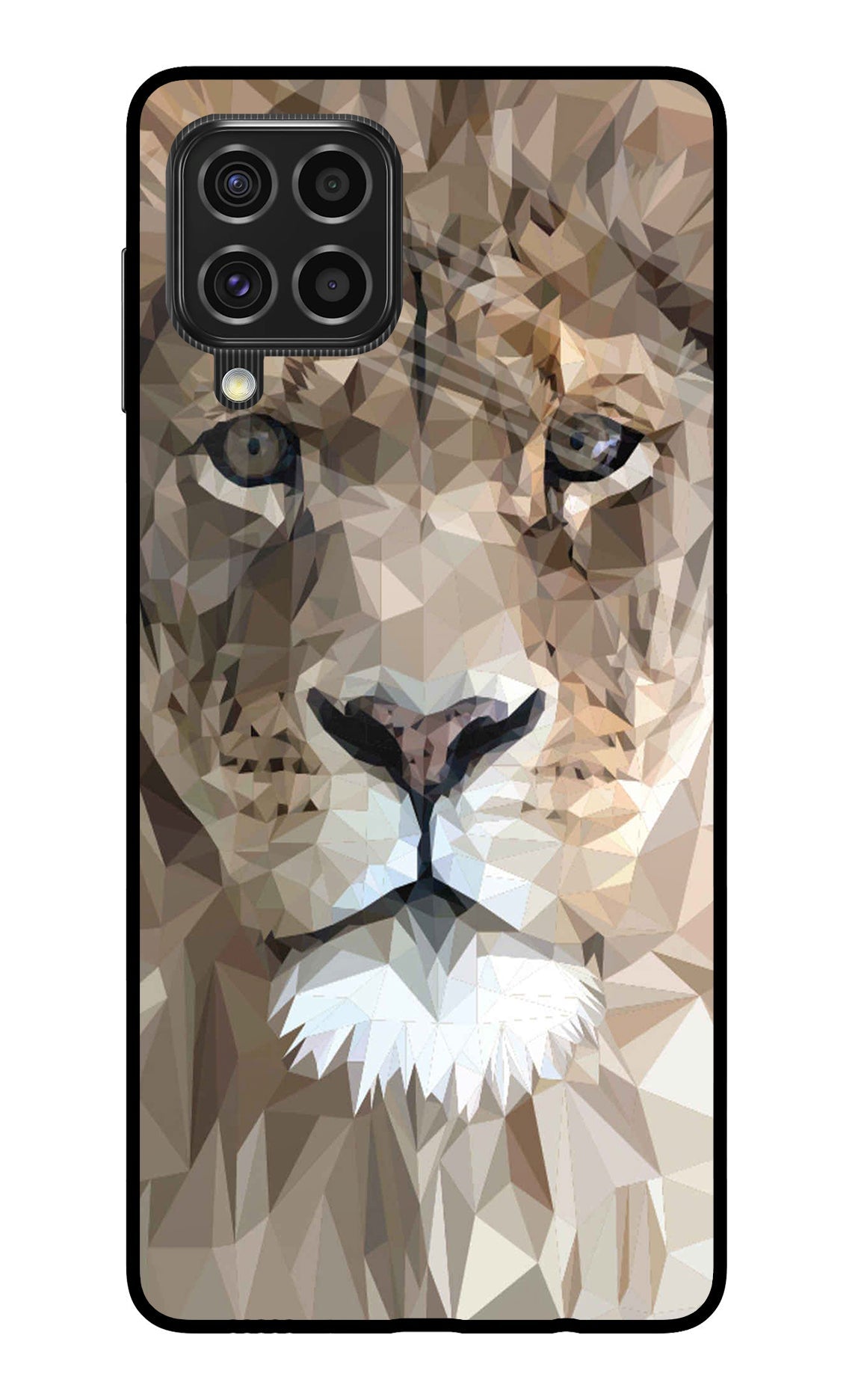 Lion Art Samsung F62 Glass Case