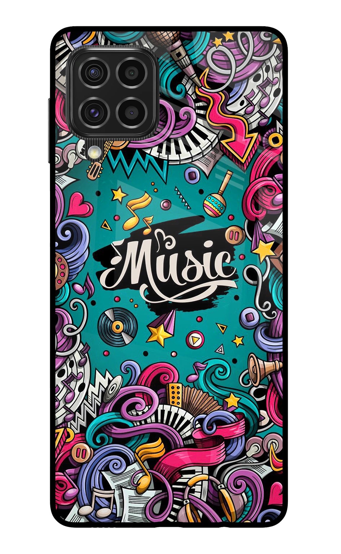 Music Graffiti Samsung F62 Back Cover