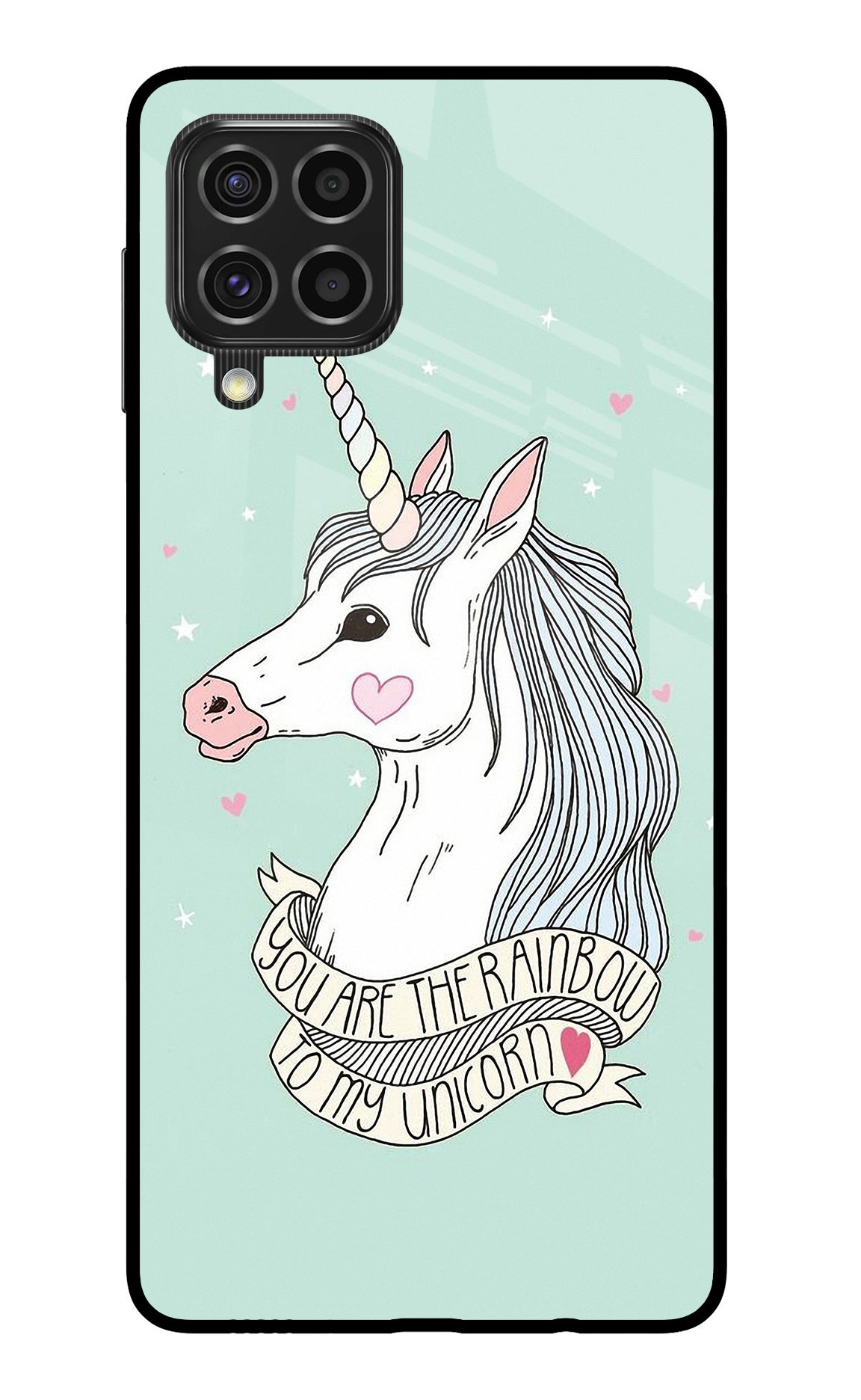 Unicorn Wallpaper Samsung F62 Glass Case