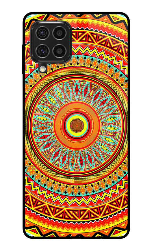 Mandala Pattern Samsung F62 Glass Case