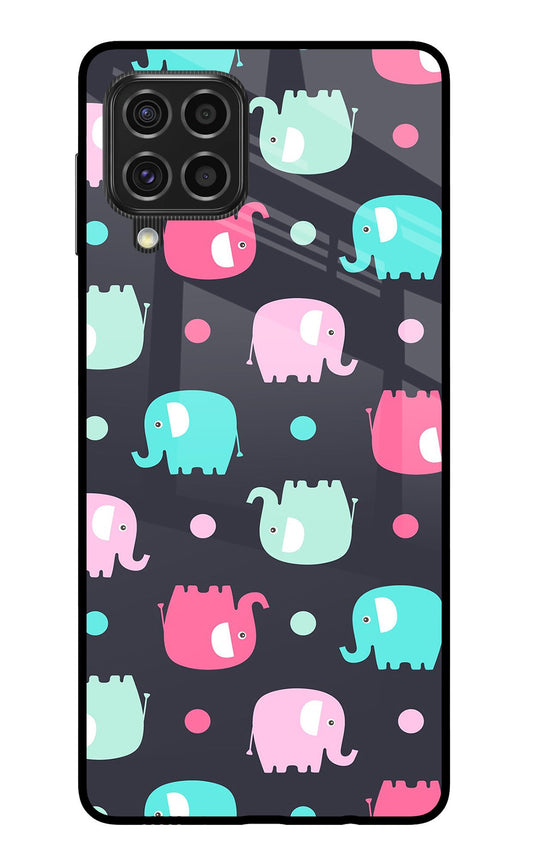 Elephants Samsung F62 Glass Case