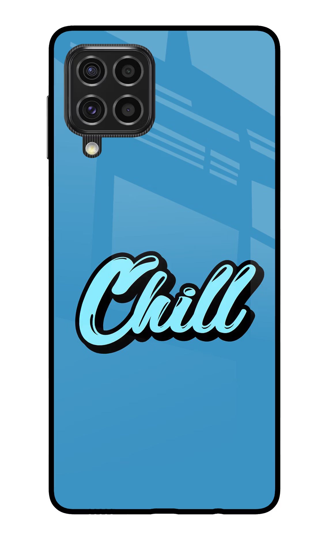 Chill Samsung F62 Glass Case Back Cover by Casekaro