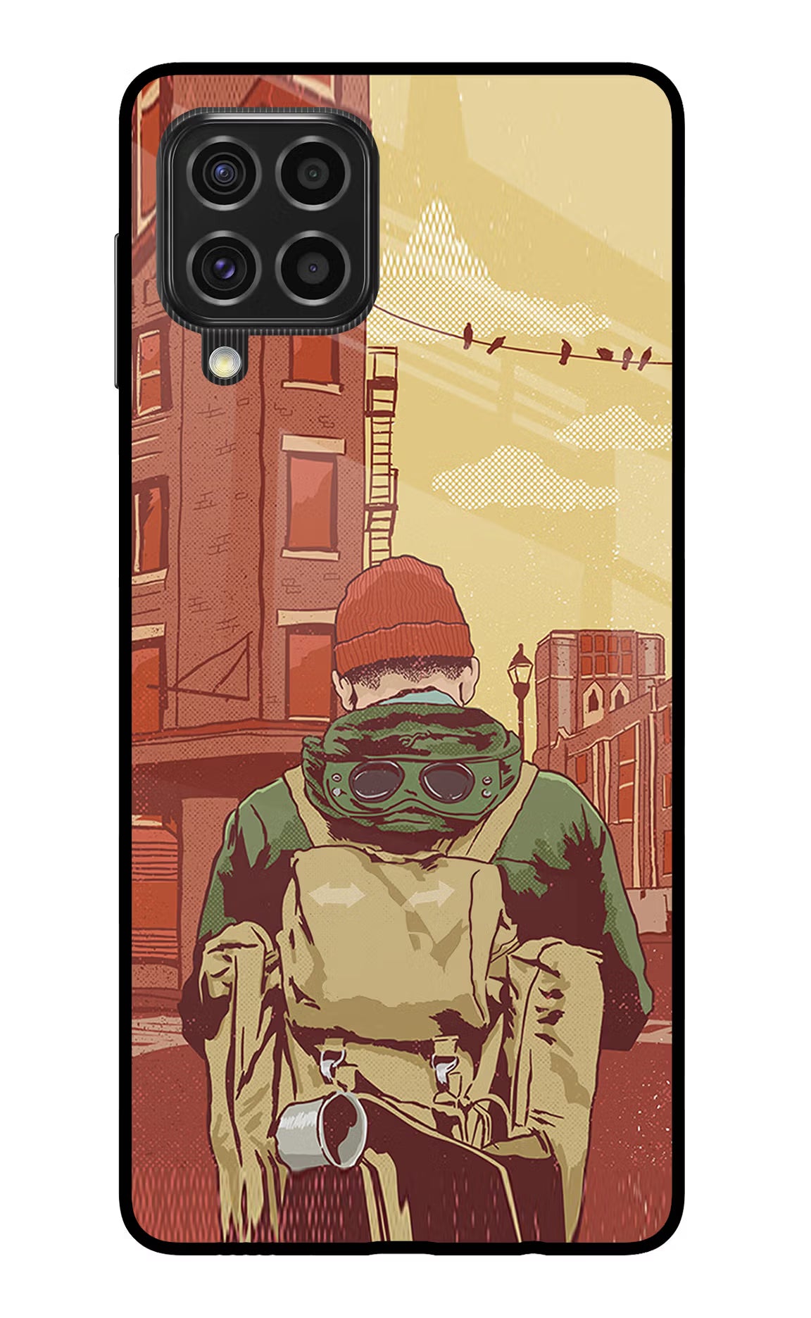 Adventurous Samsung F62 Glass Case Back Cover by Casekaro