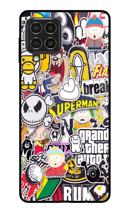 Sticker Bomb Samsung F62 Glass Case