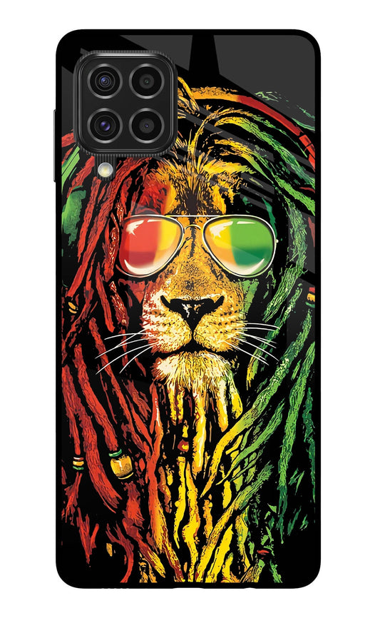 Rasta Lion Samsung F62 Glass Case