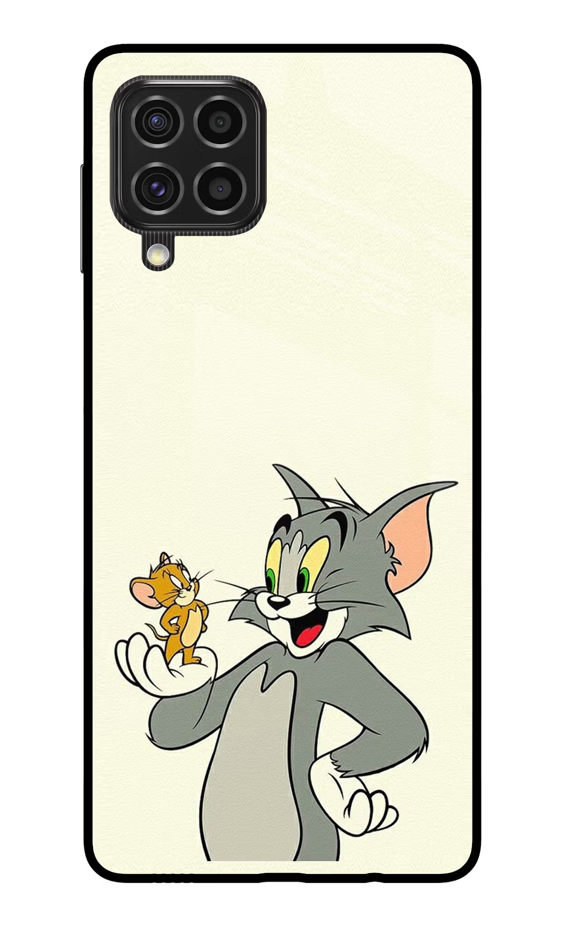 Tom & Jerry Samsung F62 Glass Case Back Cover by Casekaro