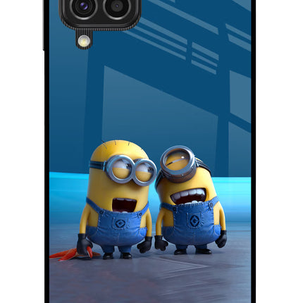 Minion Laughing Samsung F62 Glass Case