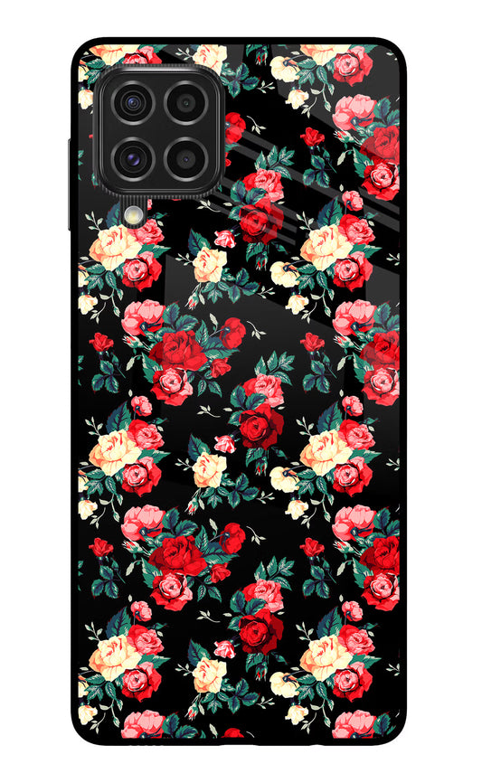 Rose Pattern Samsung F62 Glass Case