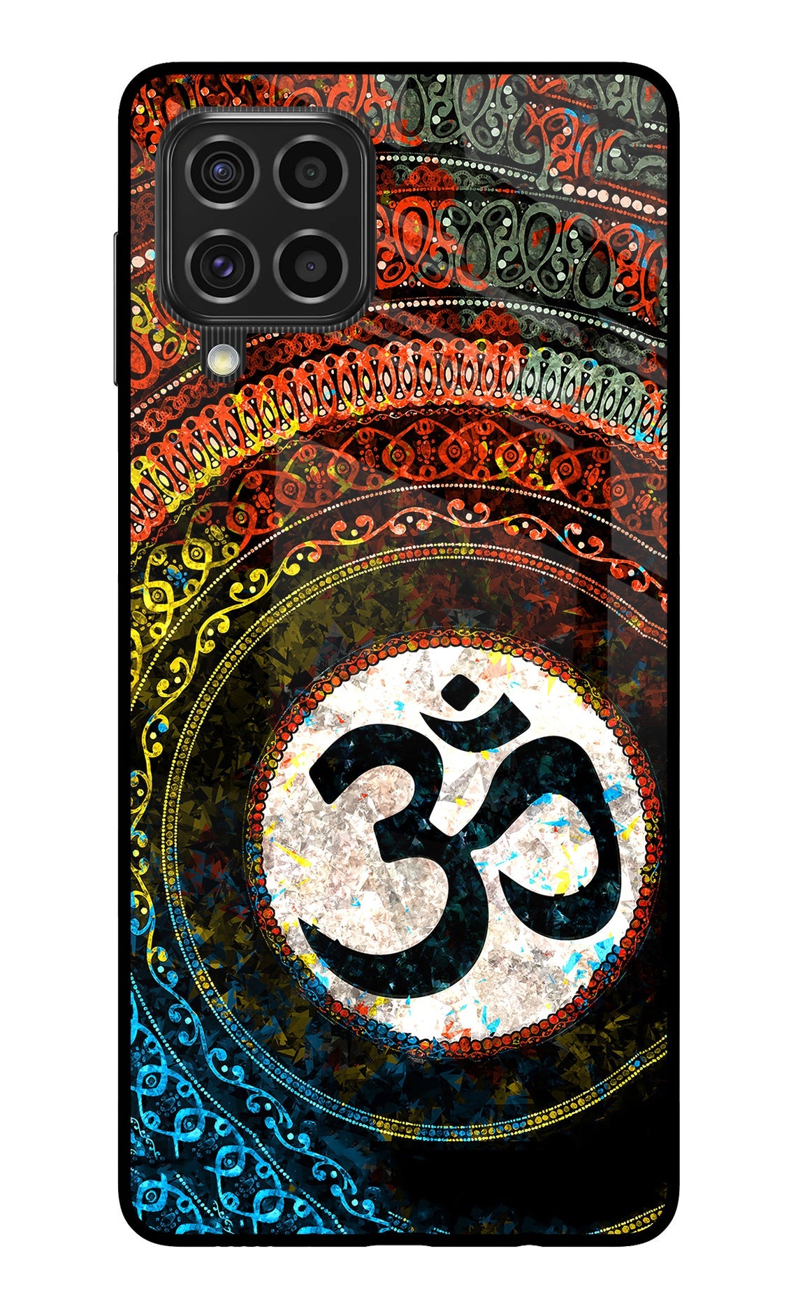 Om Cultural Samsung F62 Glass Case