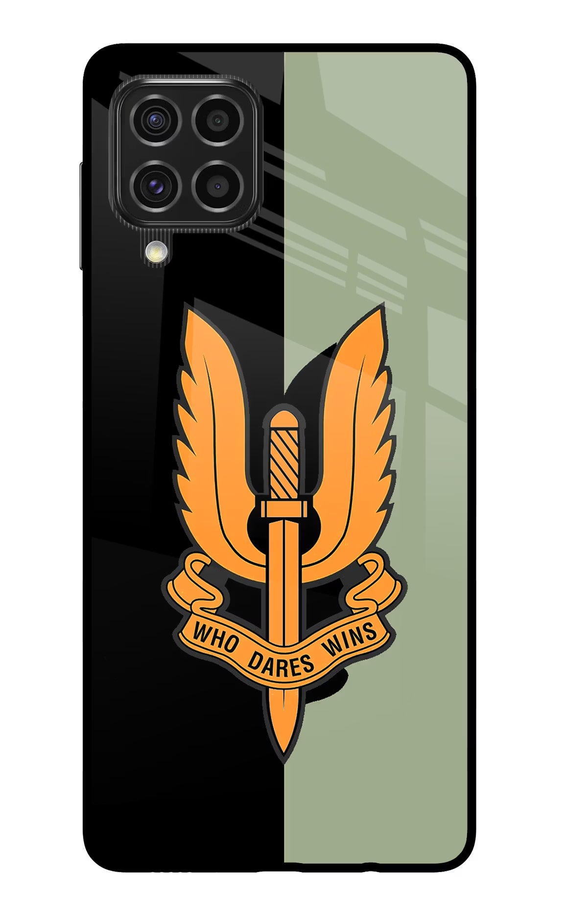 Balidan Logo Samsung F62 Glass Case Back Cover by Casekaro