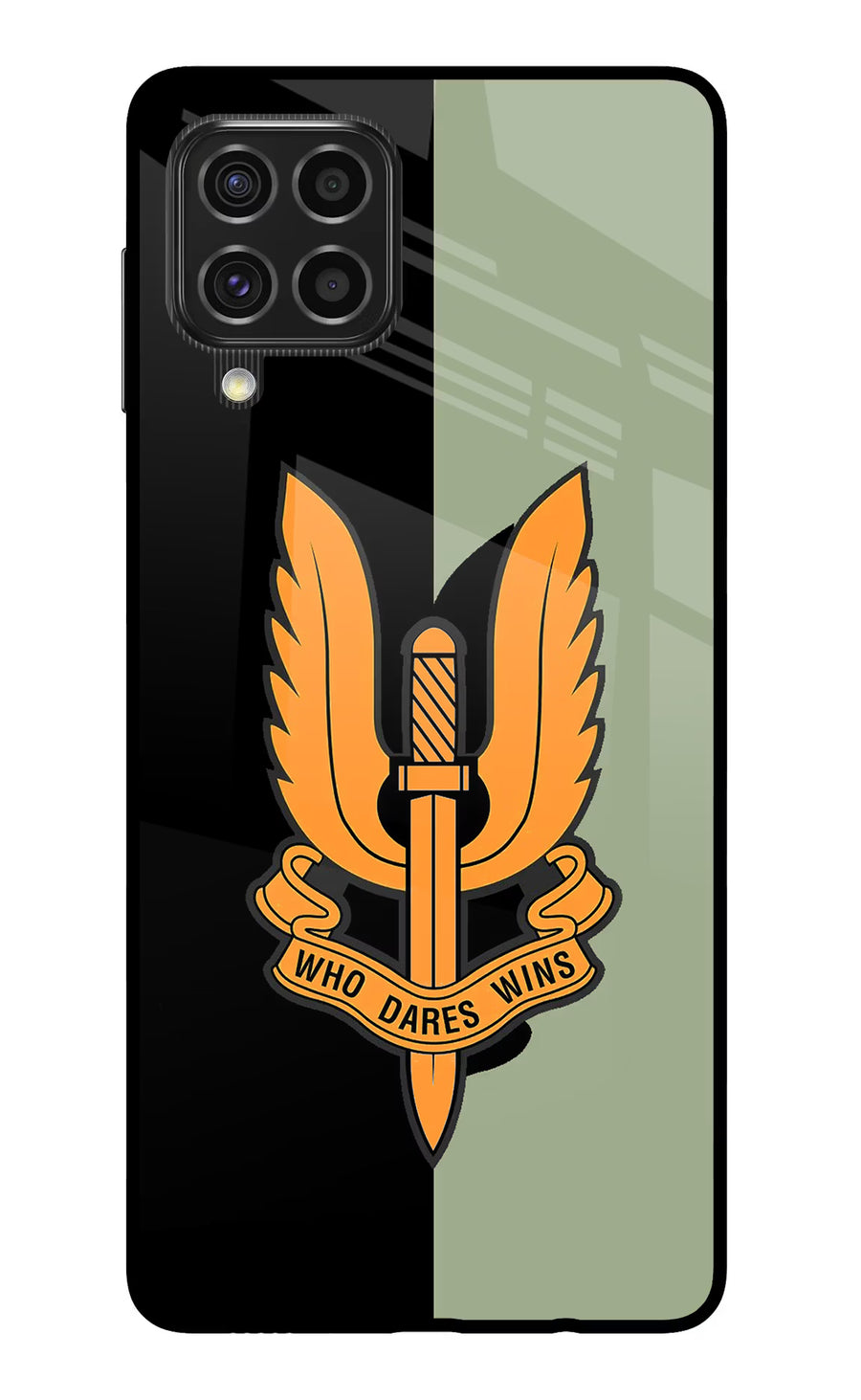 Balidan Logo Samsung F62 Back Cover, Glass case