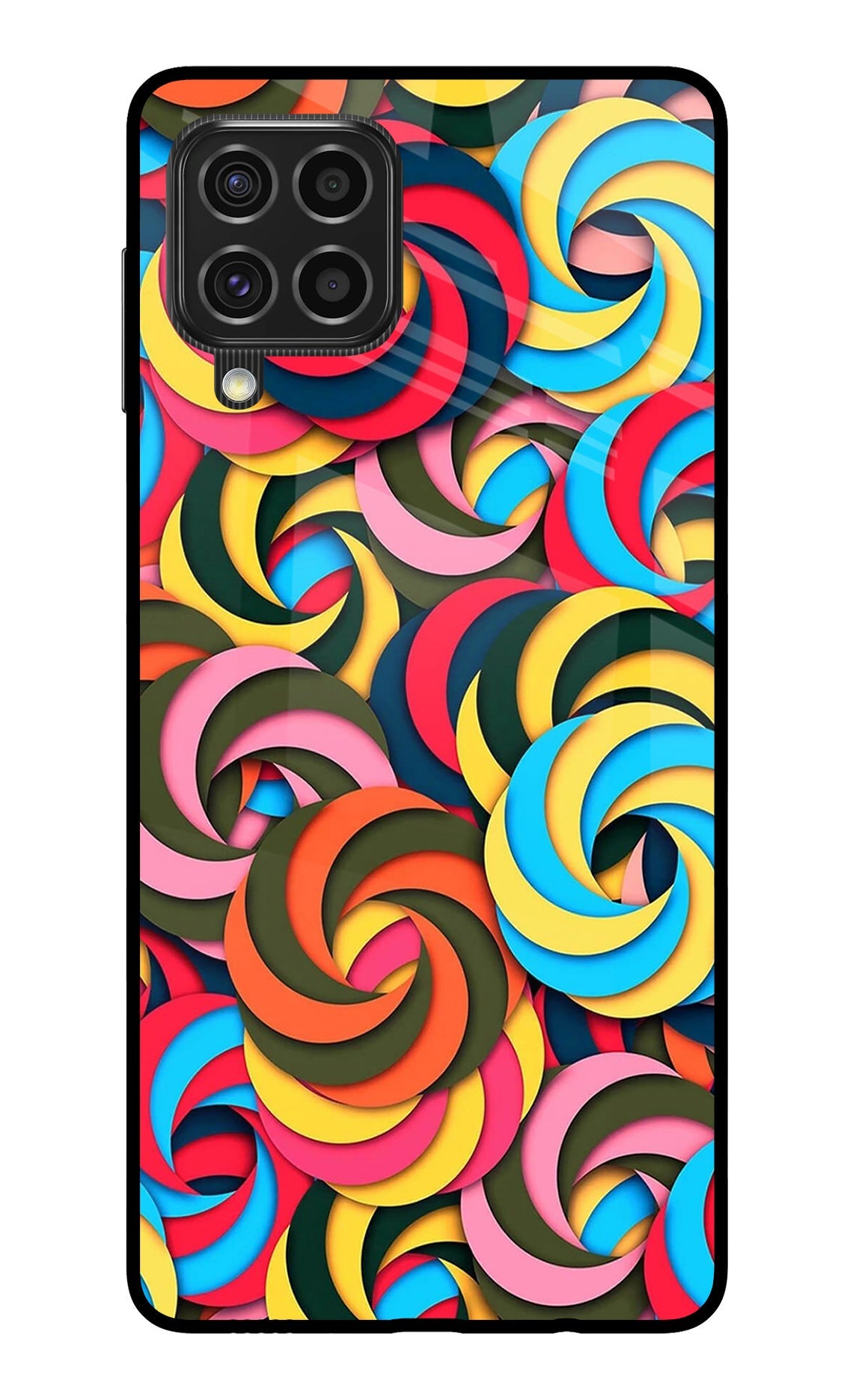 Spiral Pattern Samsung F62 Back Cover