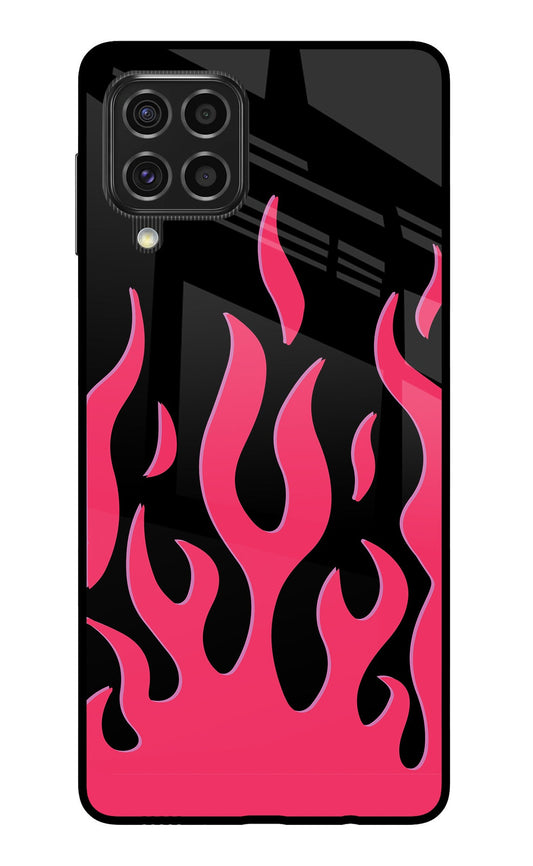 Fire Flames Samsung F62 Glass Case