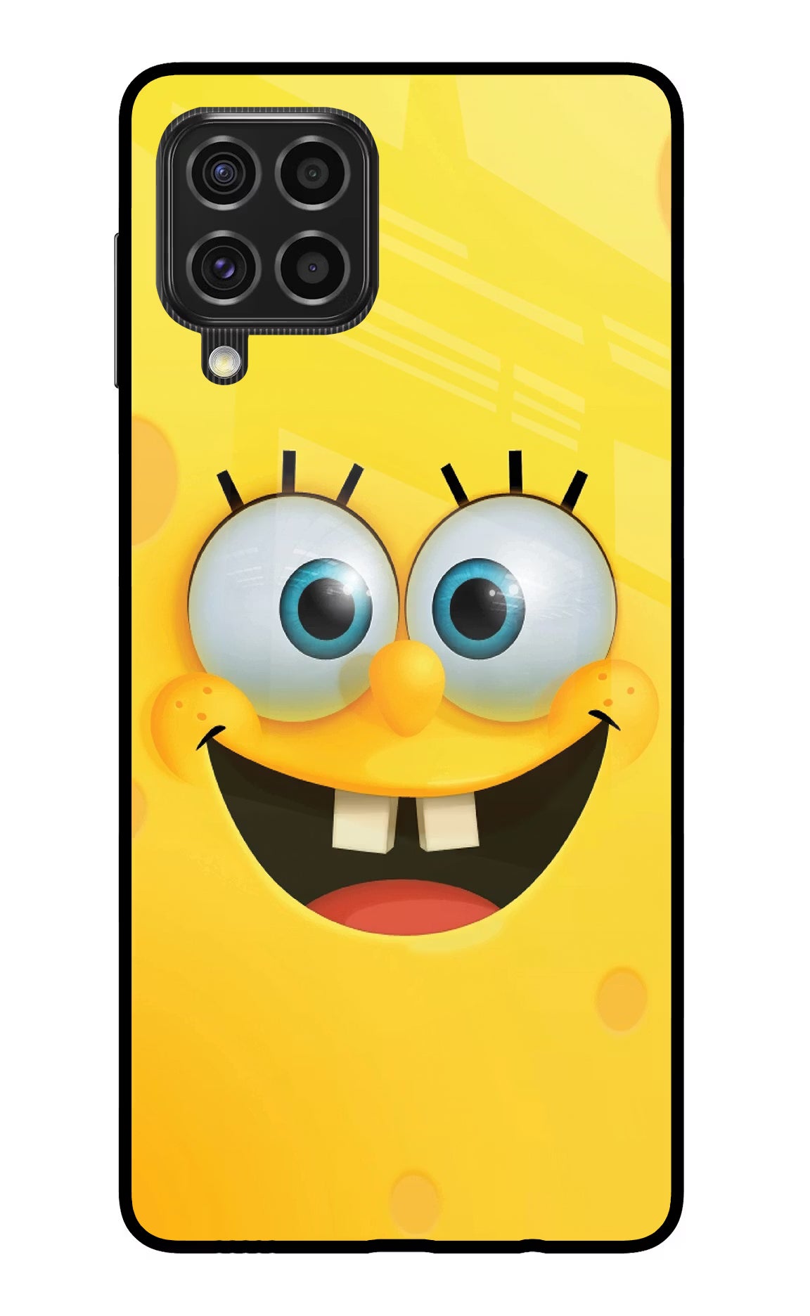 Sponge 1 Samsung F62 Glass Case Back Cover by Casekaro