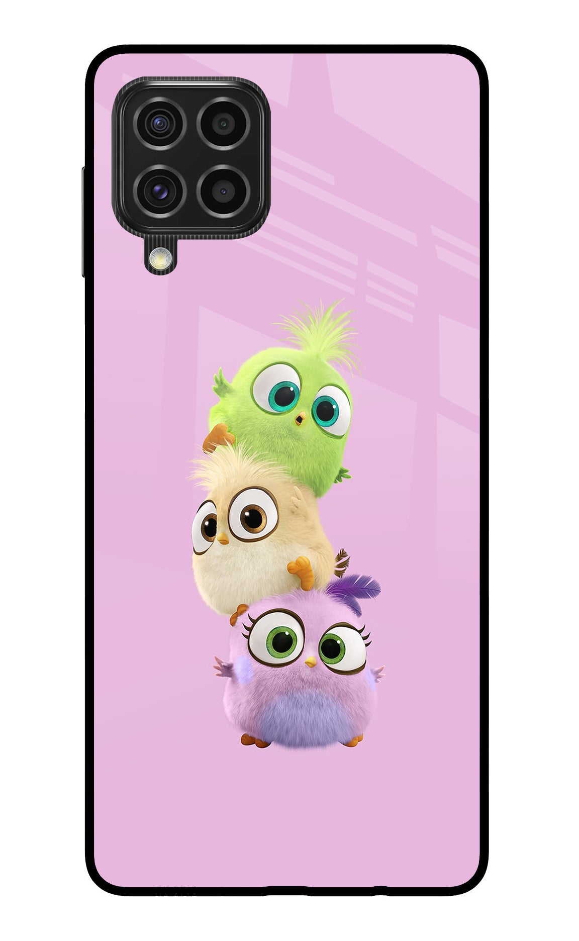 Cute Little Birds Samsung F62 Glass Case