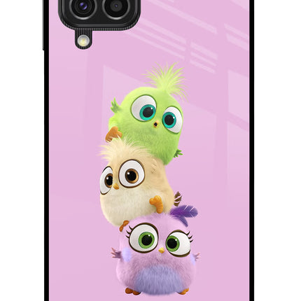 Cute Little Birds Samsung F62 Glass Case