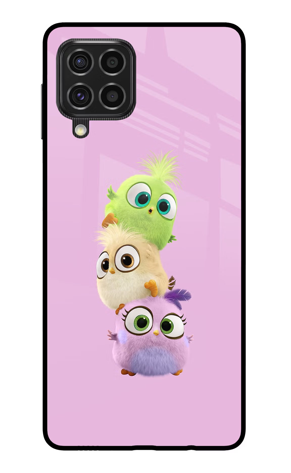 Cute Little Birds Samsung F62 Glass Case Back Cover by Casekaro