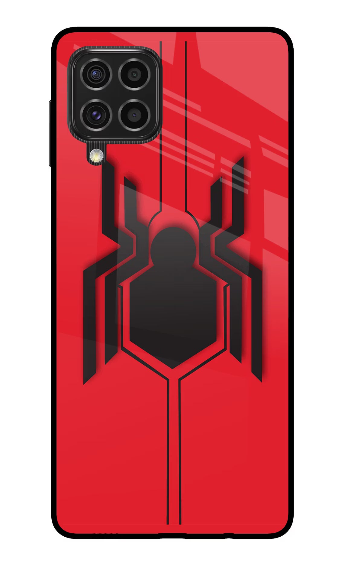 Spider Samsung F62 Glass Case Back Cover by Casekaro