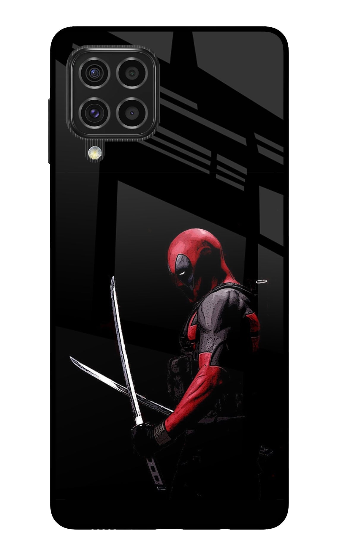 Deadpool Samsung F62 Glass Case