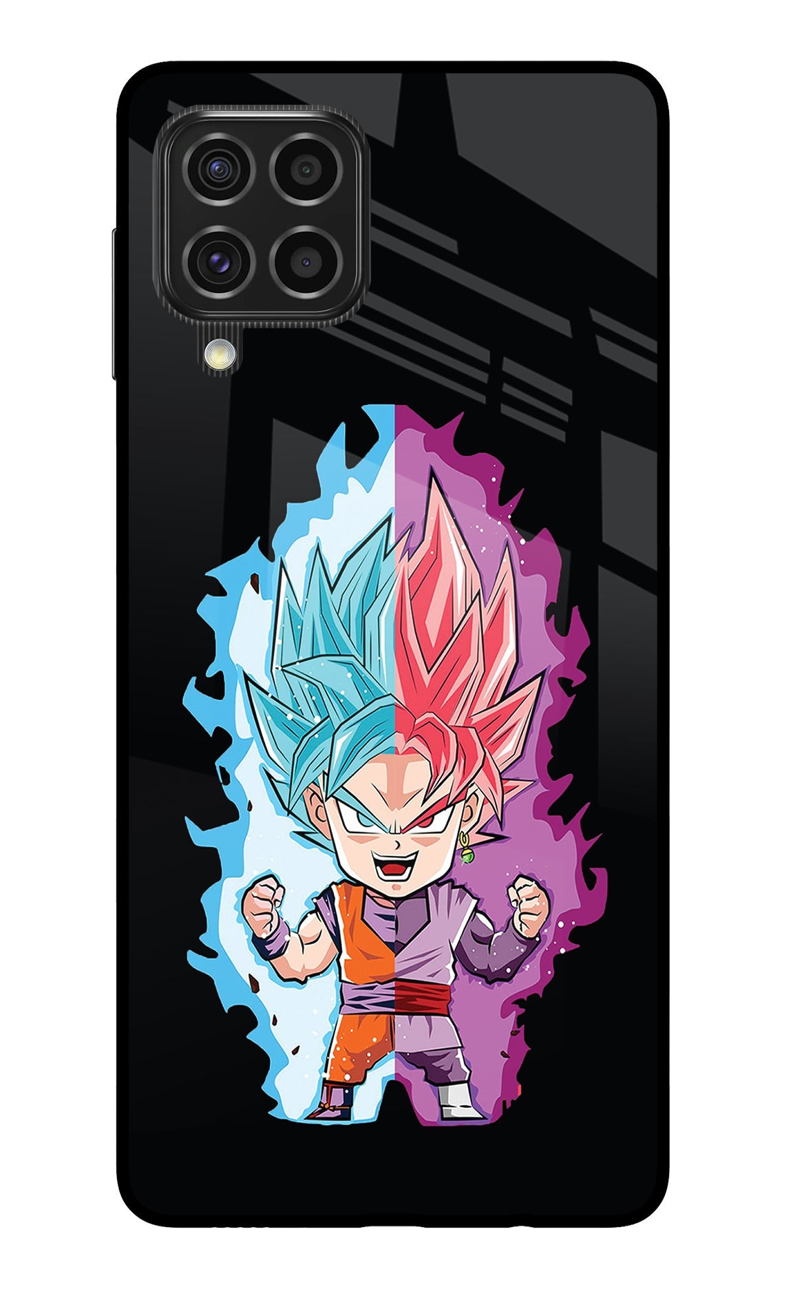 Chota Goku Samsung F62 Glass Case