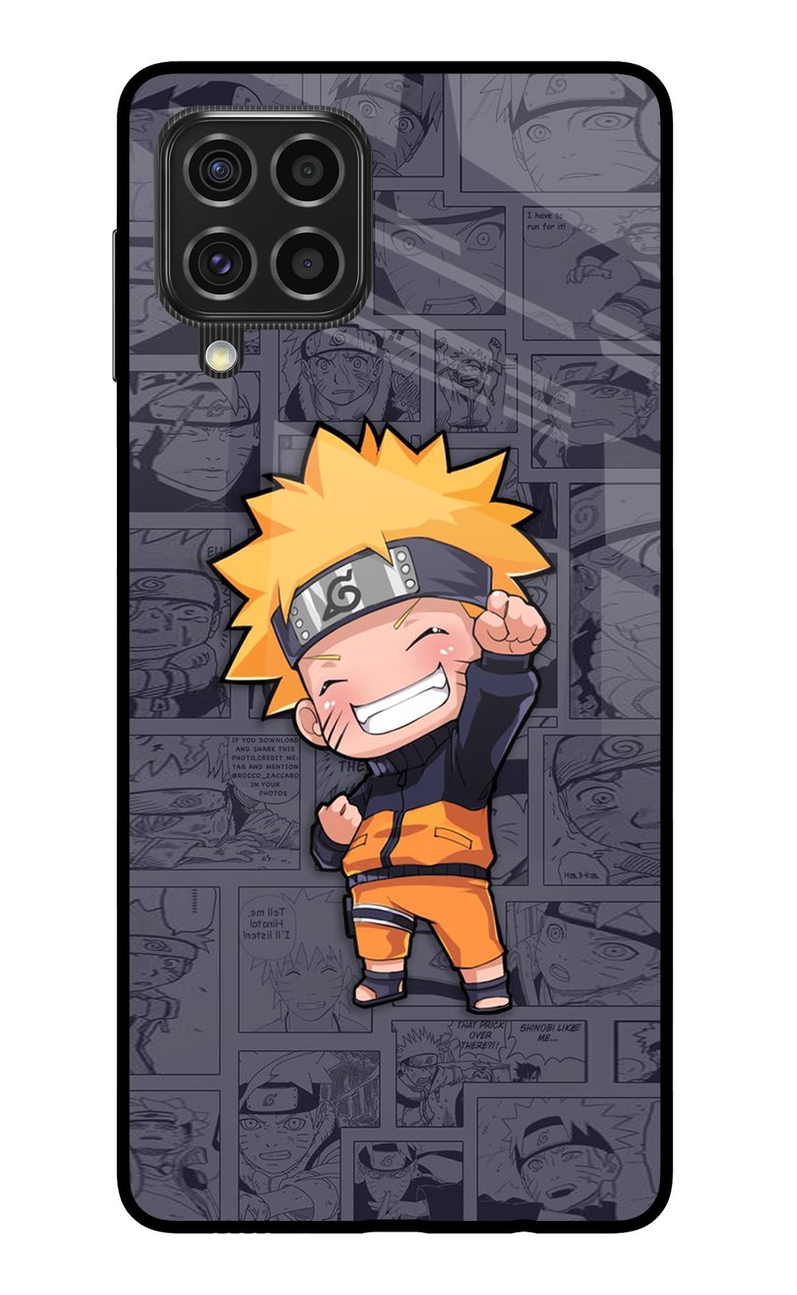 Chota Naruto Samsung F62 Glass Case