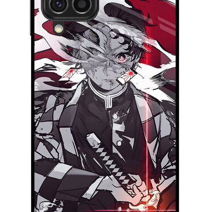 Demon Slayer Samsung F62 Glass Case