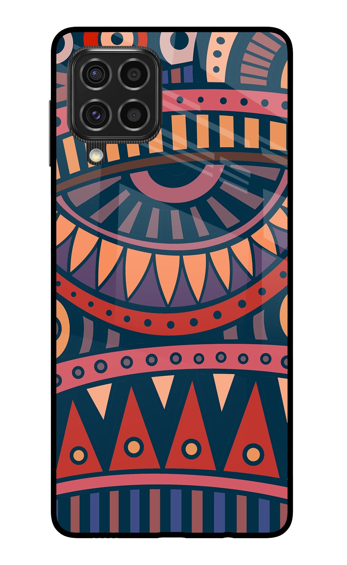 African Culture Design Samsung F62 Glass Case