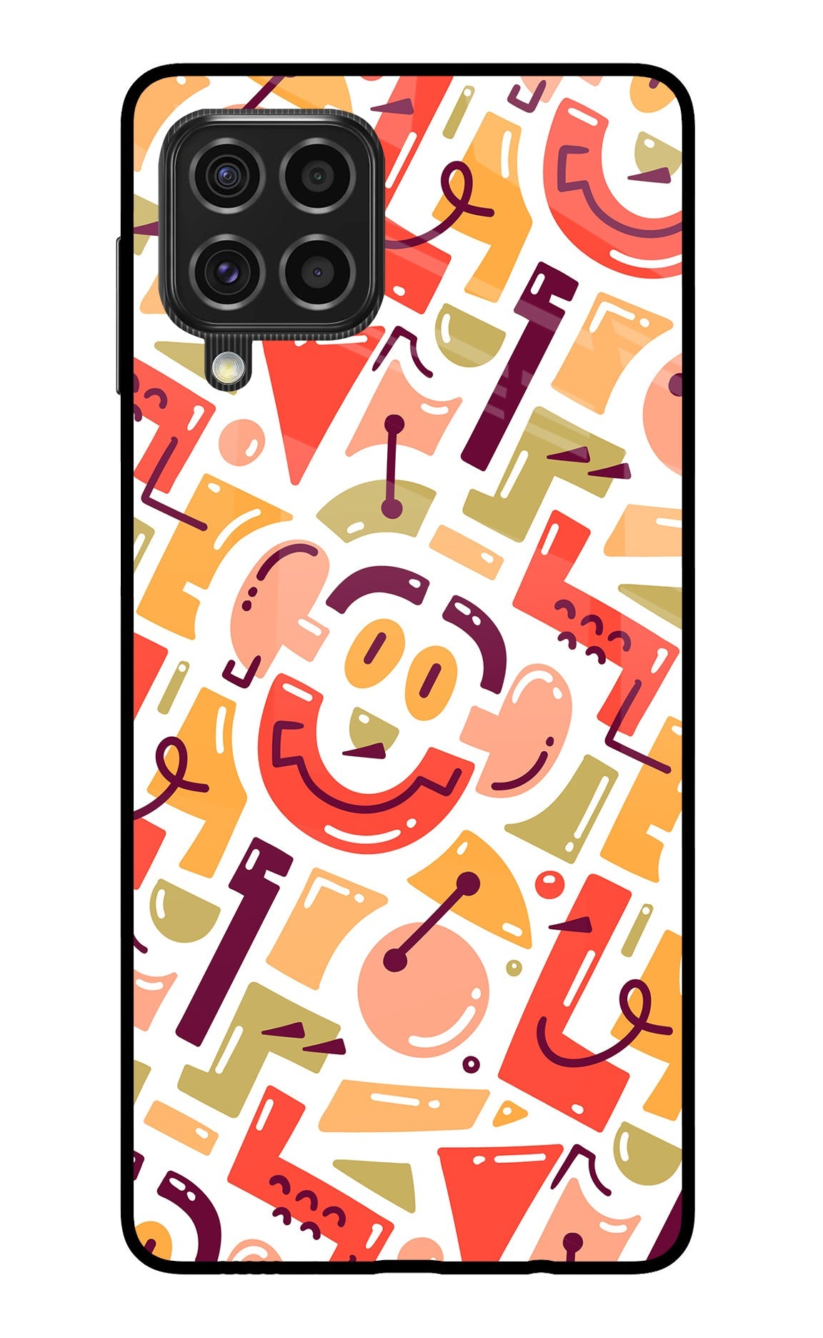 Doodle Pattern Samsung F62 Back Cover