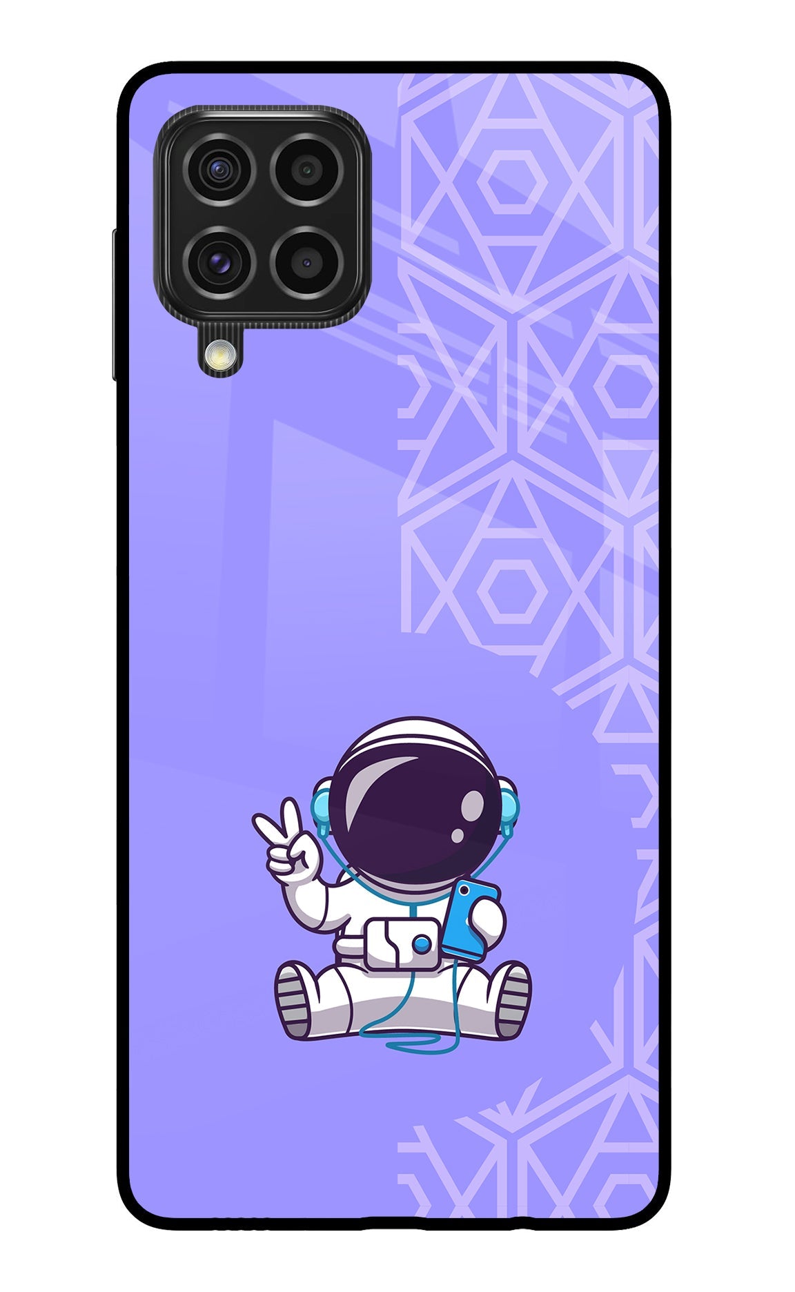 Cute Astronaut Chilling Samsung F62 Back Cover