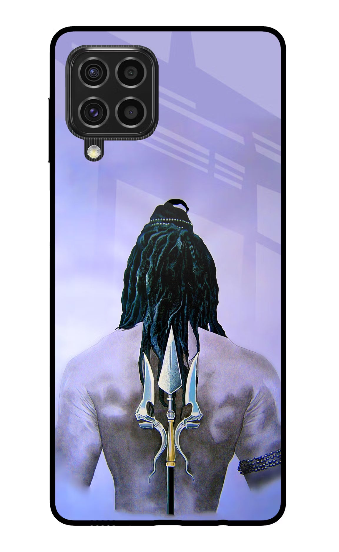 Shiva Samsung F62 Glass Case Back Cover by Casekaro