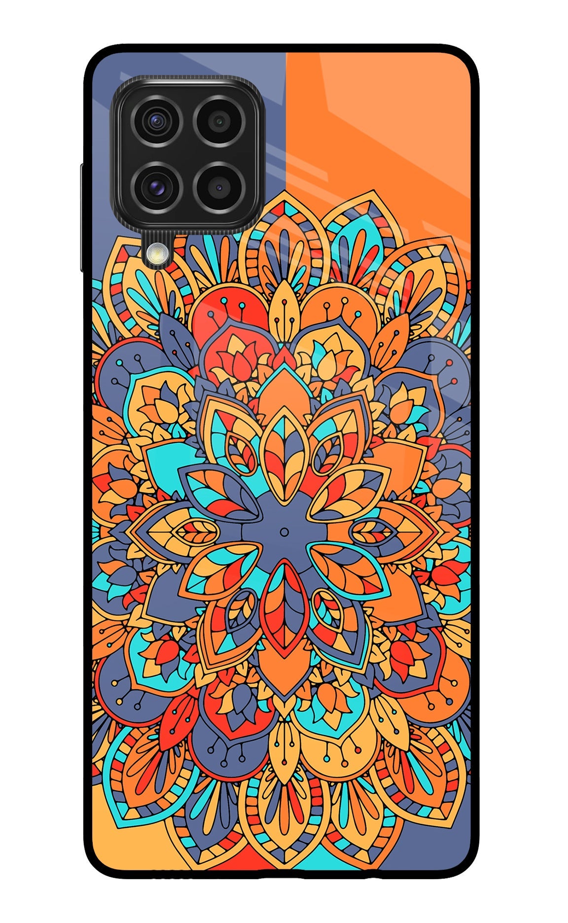 Color Mandala Samsung F62 Glass Case