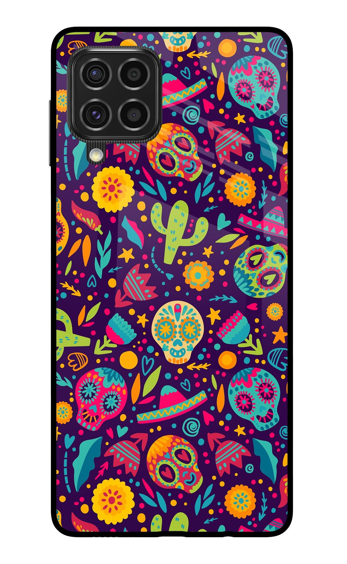 Mexican Design Samsung F62 Glass Case