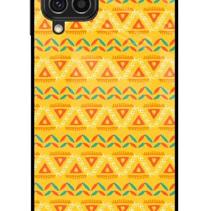 Tribal Pattern Samsung F62 Glass Case