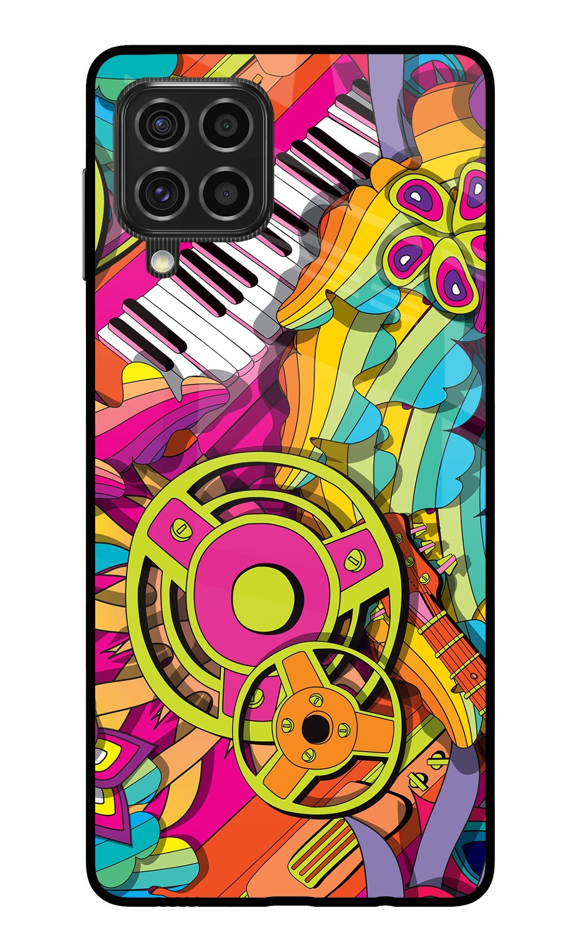 Music Doodle Samsung F62 Back Cover