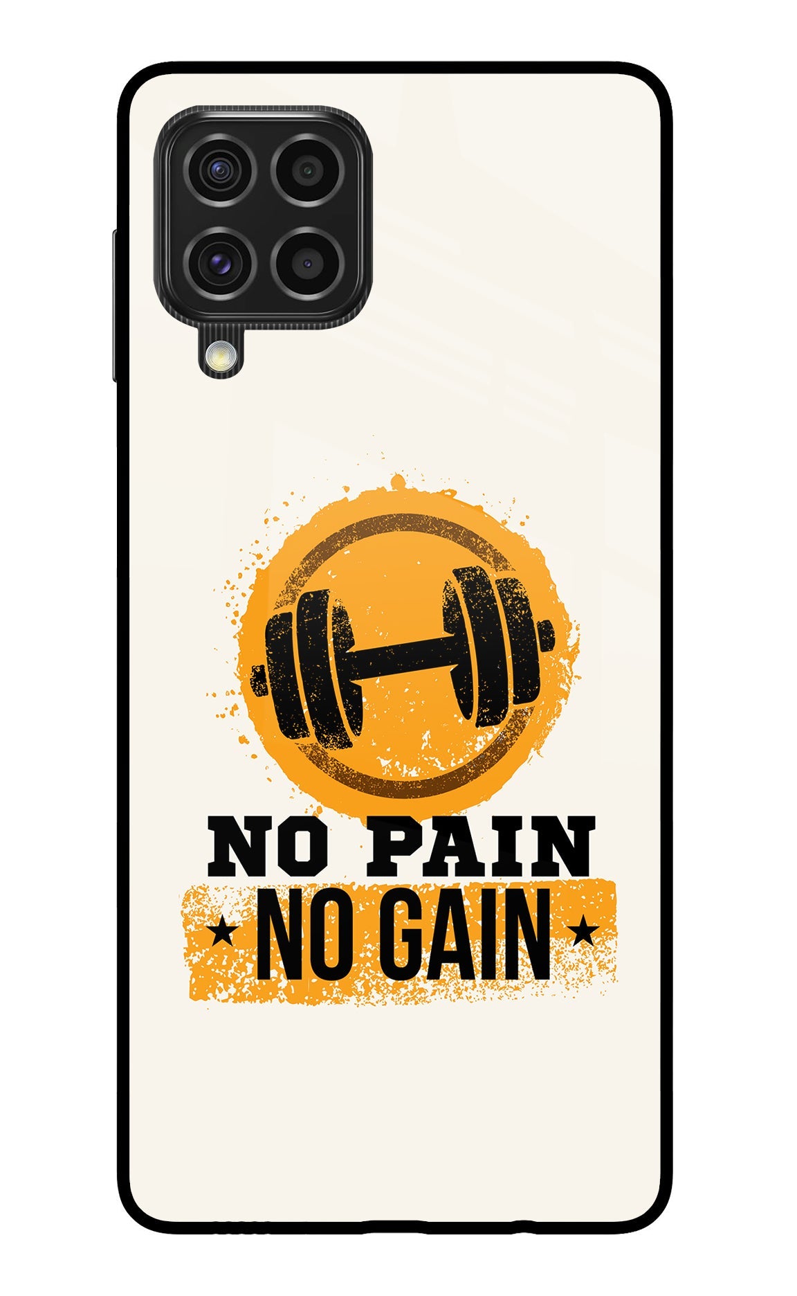 No Pain No Gain Samsung F62 Glass Case