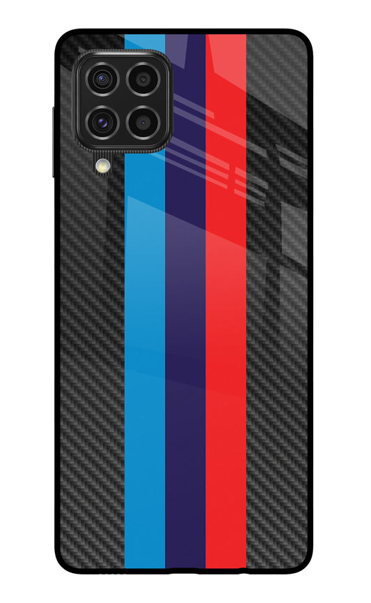 BMW Stripes Pattern Samsung F62 Glass Case