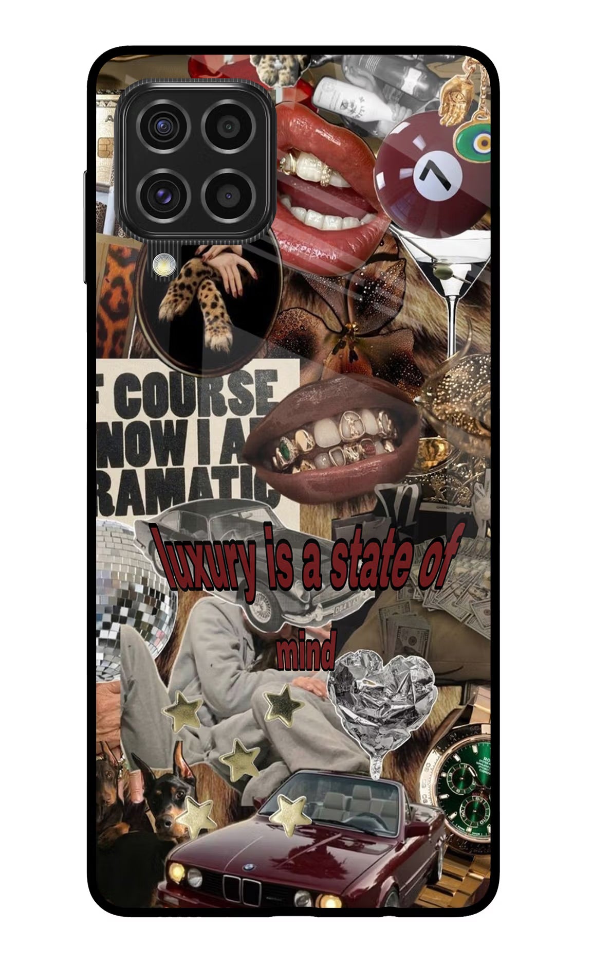 Luxury Samsung F62 Glass Case Back Cover by Casekaro