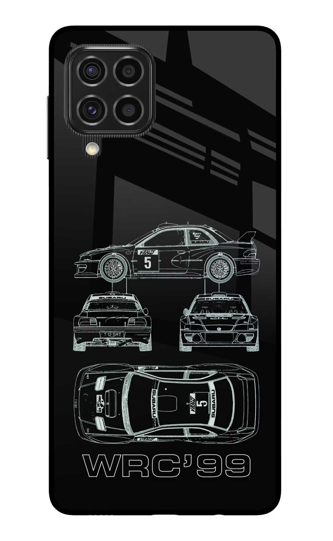WRC'99 Samsung F62 Glass Case Back Cover by Casekaro