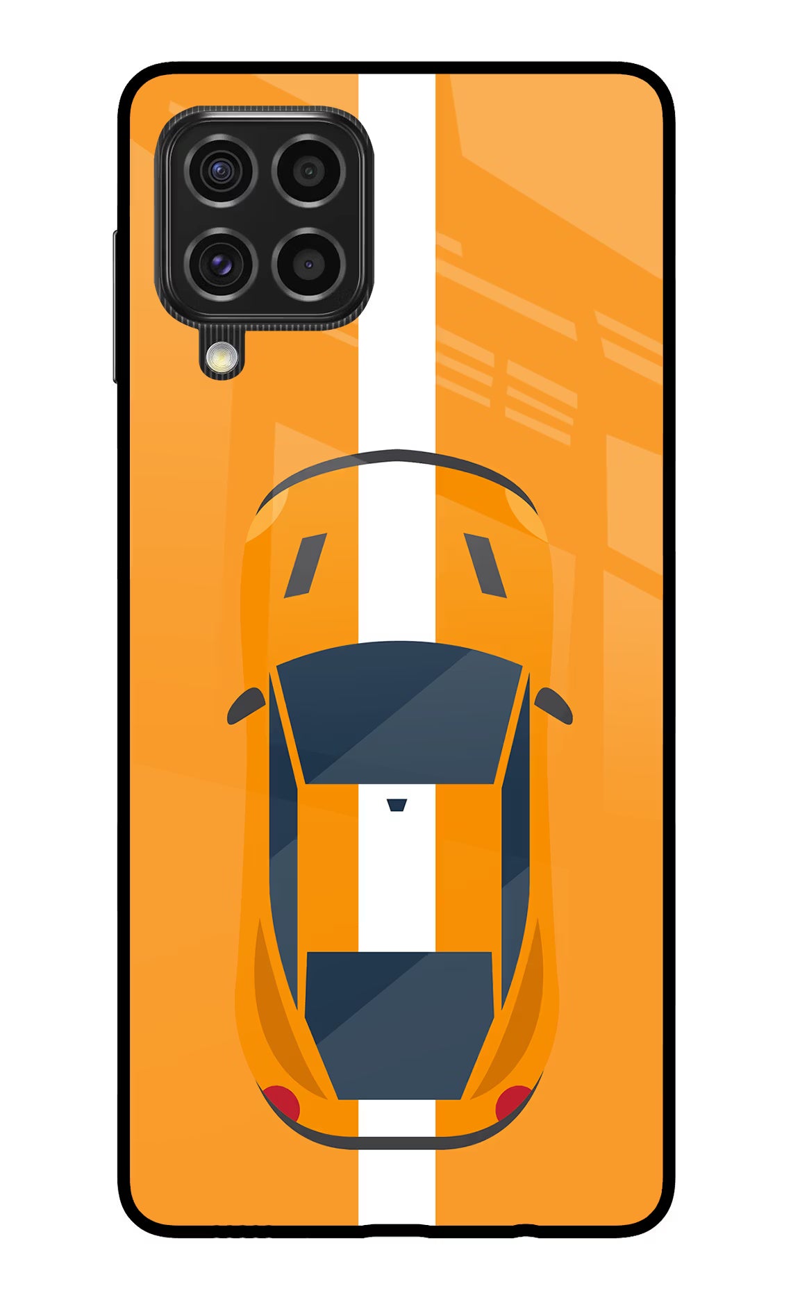 Highway Pursuit Samsung F62 Glass Case Back Cover by Casekaro