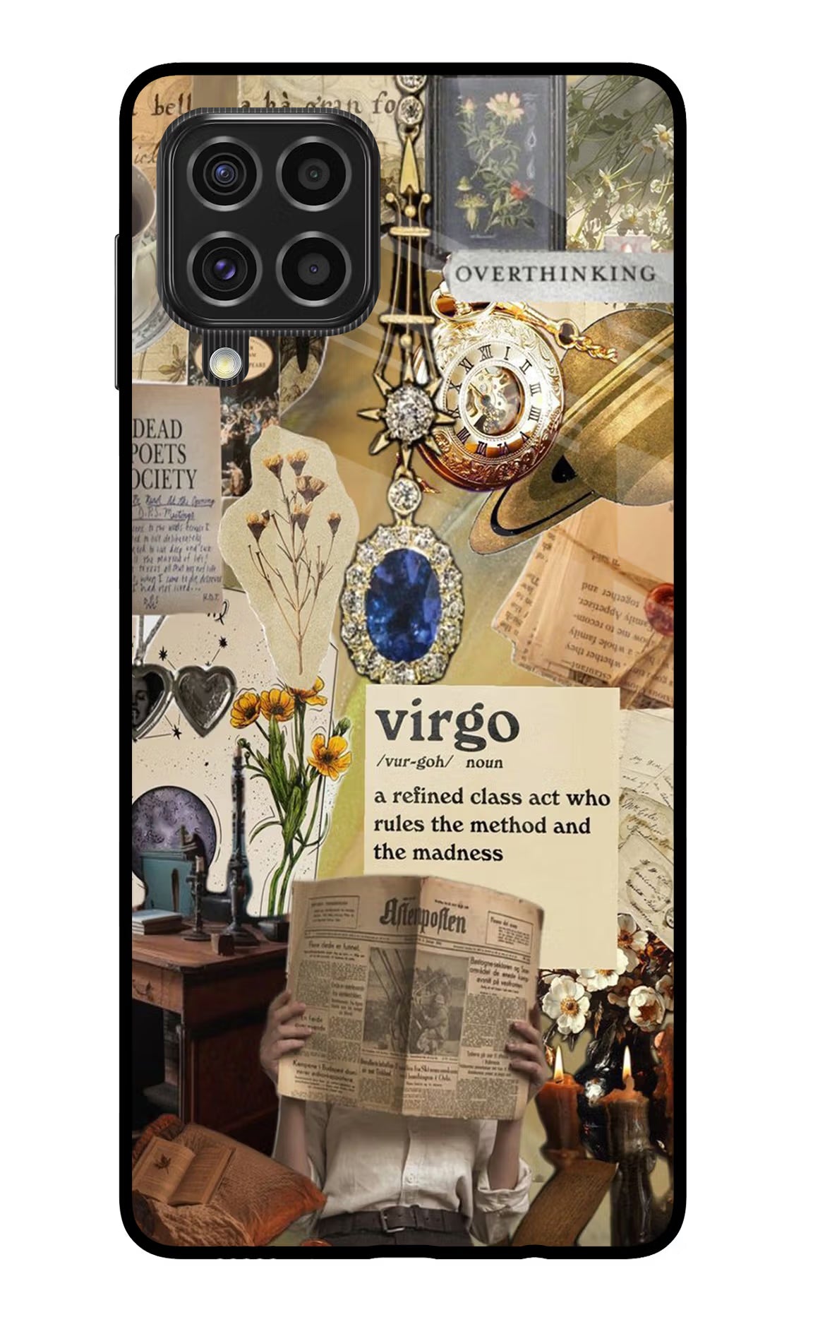 Virgo Zodiac Samsung F62 Glass Case Back Cover by Casekaro