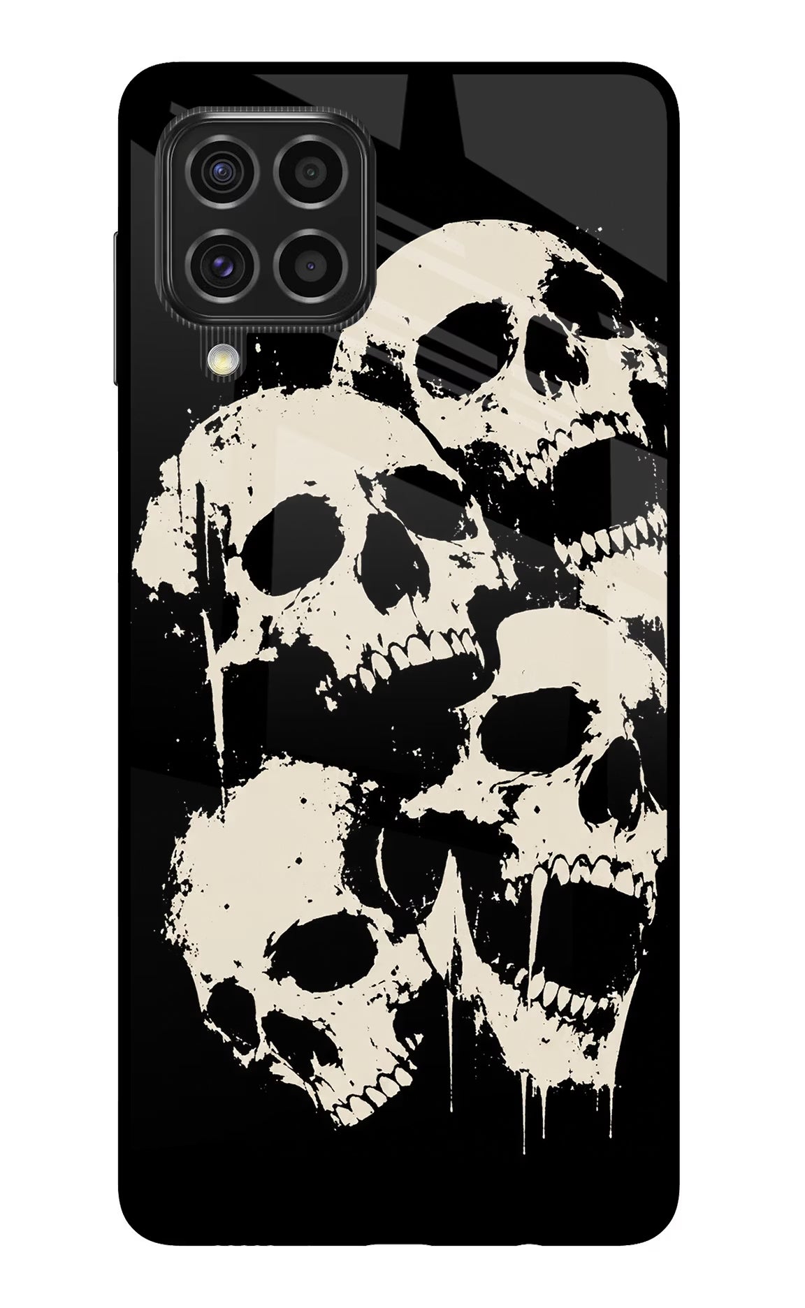 Dead Stack Samsung F62 Glass Case Back Cover by Casekaro