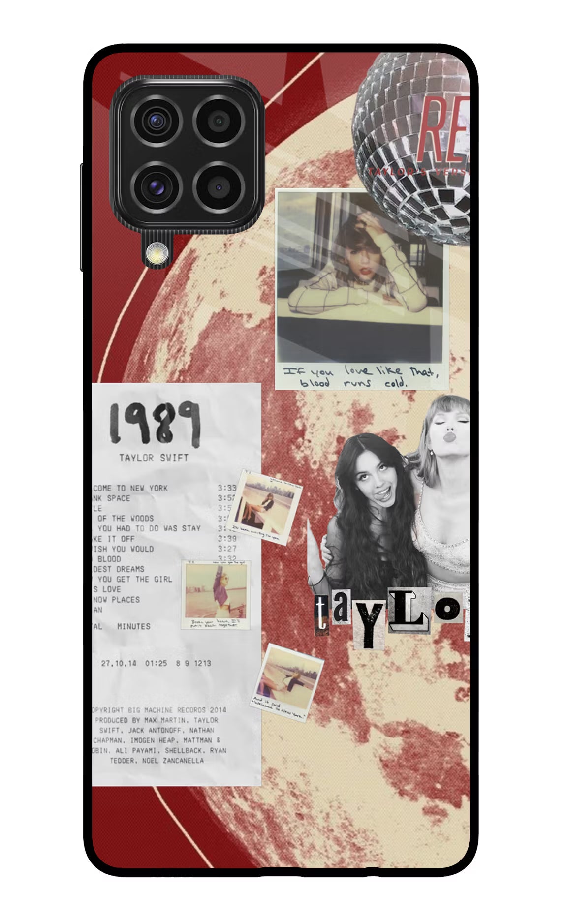 Taylor Swift Samsung F62 Glass Case