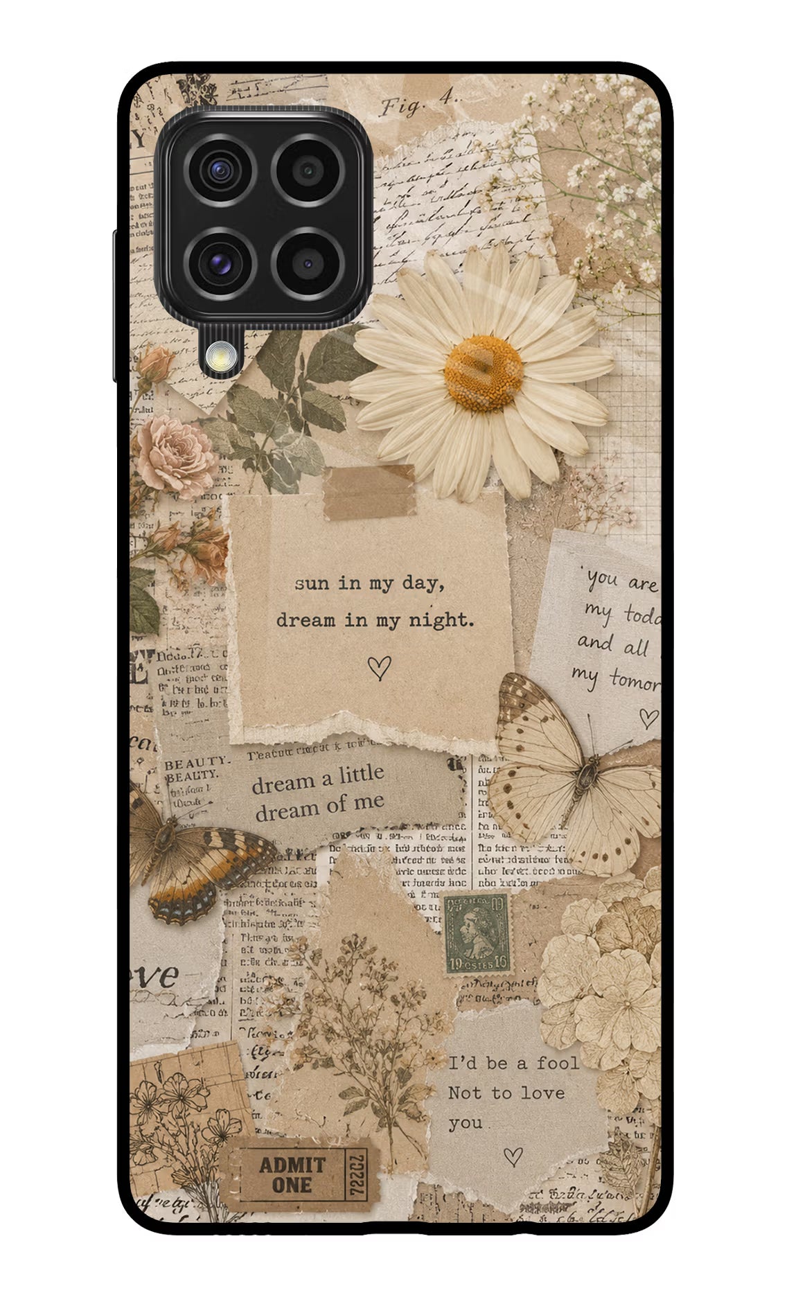 Vintage case Samsung F62 Glass Case