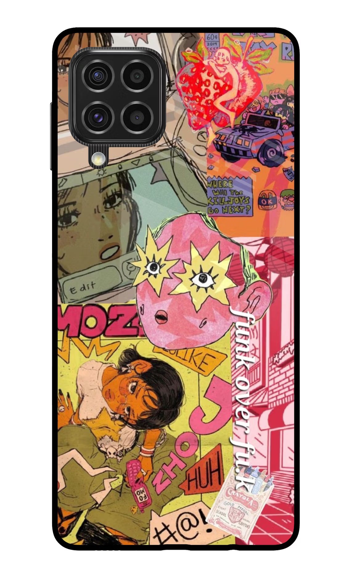 Funkover Samsung F62 Glass Case Back Cover by Casekaro