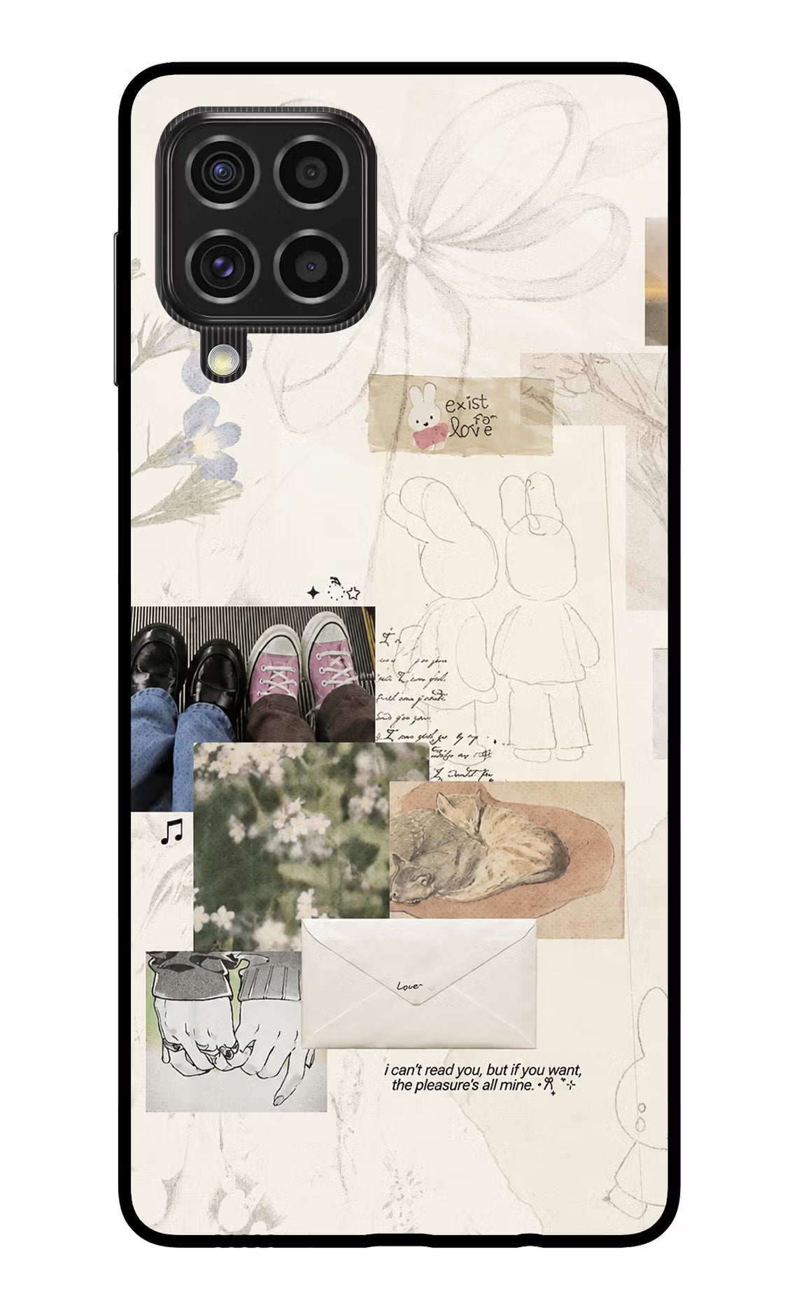 Soft Aesthetic Samsung F62 Glass Case