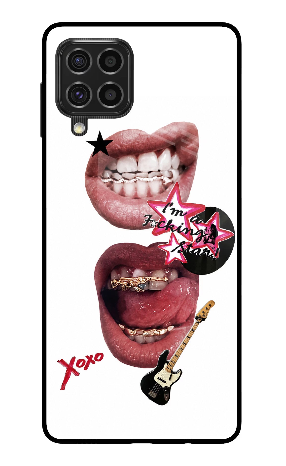 Rockstar Samsung F62 Glass Case