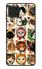 Cool Cat Samsung F62 Glass Case